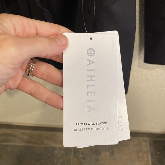 Athleta Endless Primatwill Blazer Black Size 12 NWT *read - Picture 2 of 12